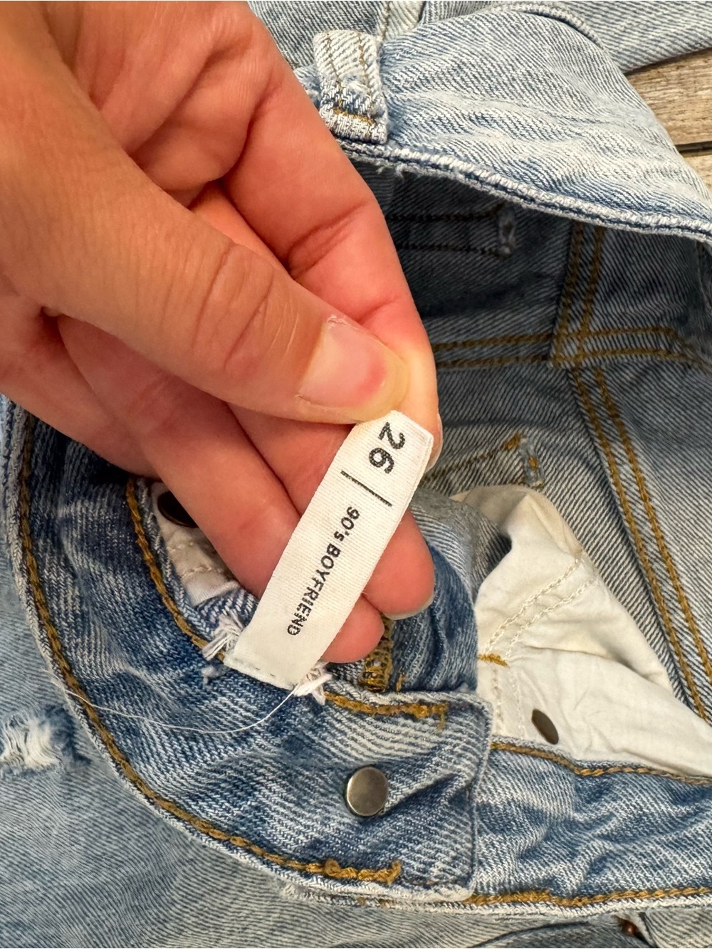 PacSun Light Blue Distressed Boyfriend Jeans - Picture 2 of 4
